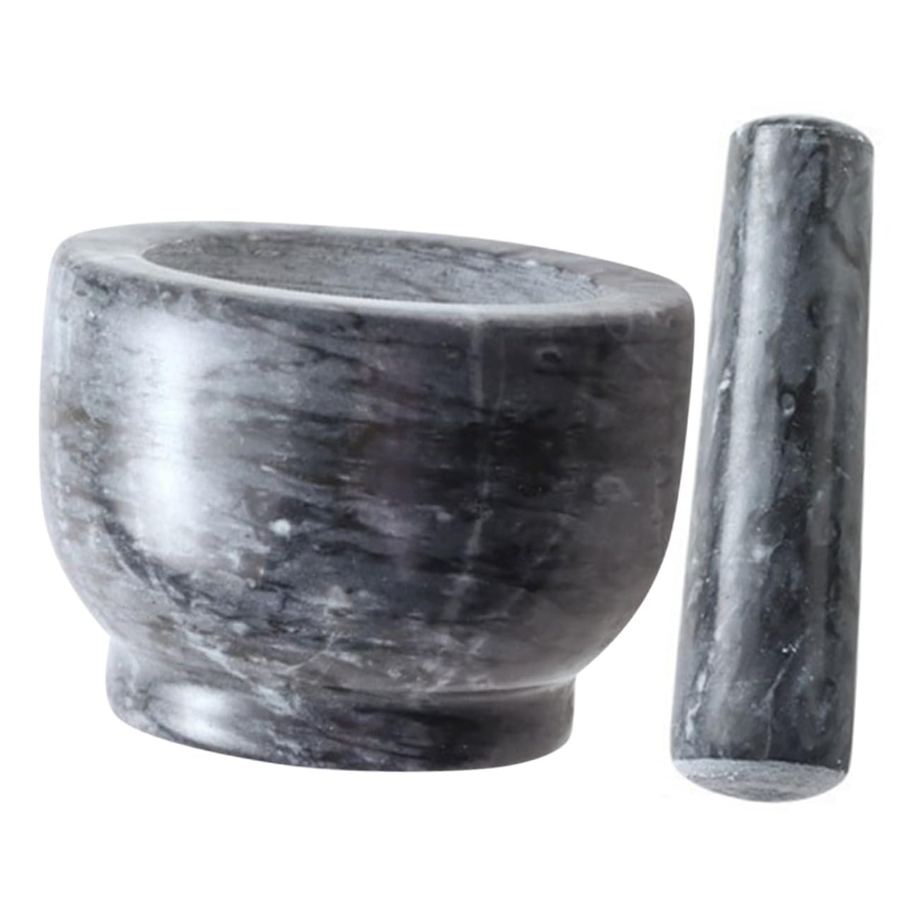 1set Marble Mortar and Pestle for Kitchen Use Traditional Garlic Masher and Tool Lightweight and Easy Manual Grinding