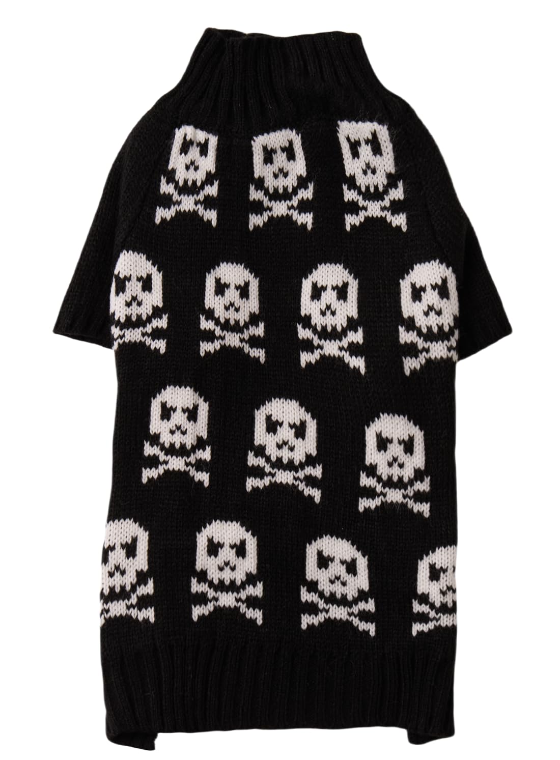 Lanyarco Pet Halloween Costume Clothes Skull Dog Sweater for Medium Large Dogs, X-Large (XL) Size 19" Back