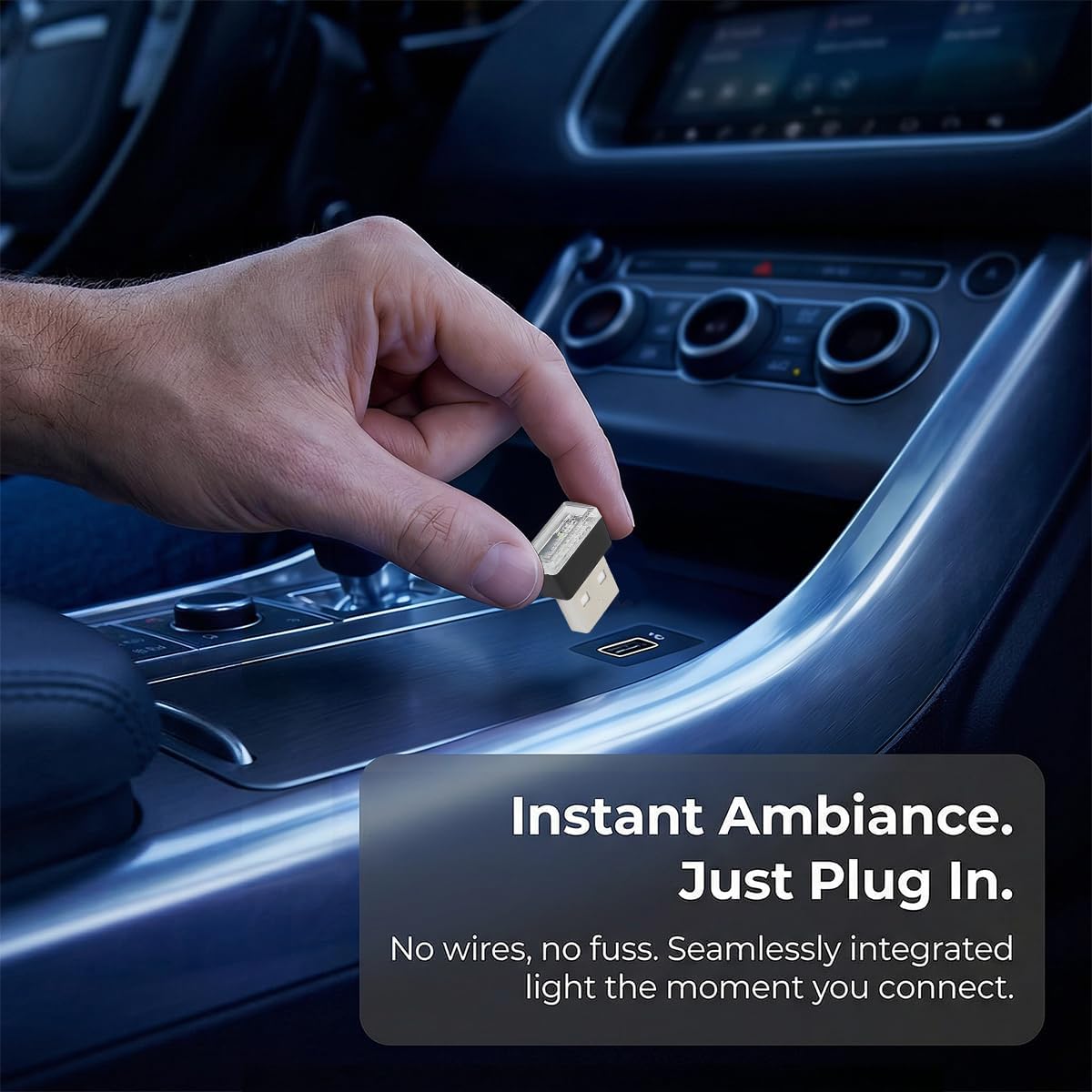 7PCS USB LED Car Interior Ambient Lighting Kit, 5V Plug-in Portable Mini Vehicle Night Light, Automotive Atmosphere Lighting Decoration Kit, Universal for SUV RV Lorry