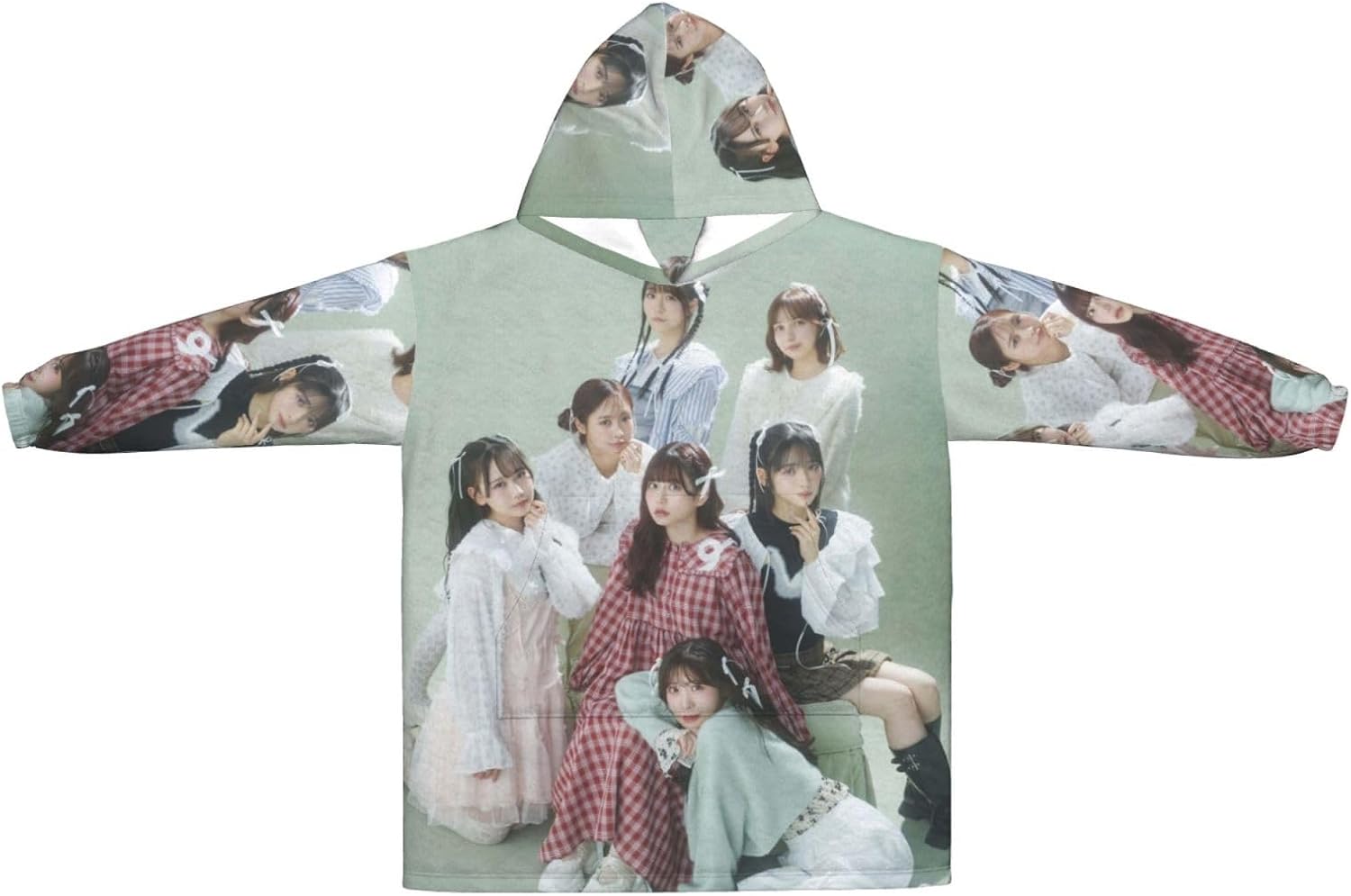 Fruits Zipper (6) フード付きブランケットパーカー 多機能防寒 ユニ