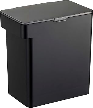 YAMAZAKI Home Pet Food Storage Container, Airtight, Lid and Handle, Black