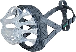 BASKERVILLE INVISA BOZAL - Respectful Patented and Safe Design - Allows Panting and Drinking, Adjustable and Padded, Training for Medium Dogs, Prevents Biting and Picking Food (Size 4)