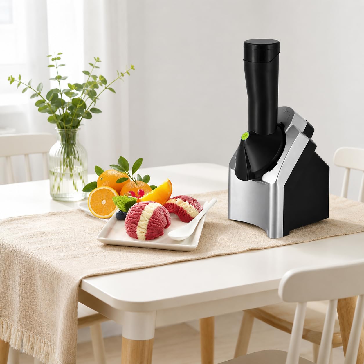 Fruit Soft Serve Ice Cream Maker, Home Frozen Dessert Machine For Sherbet, Sorbet, Fruit Ice Cream And Frozen Yoghurt