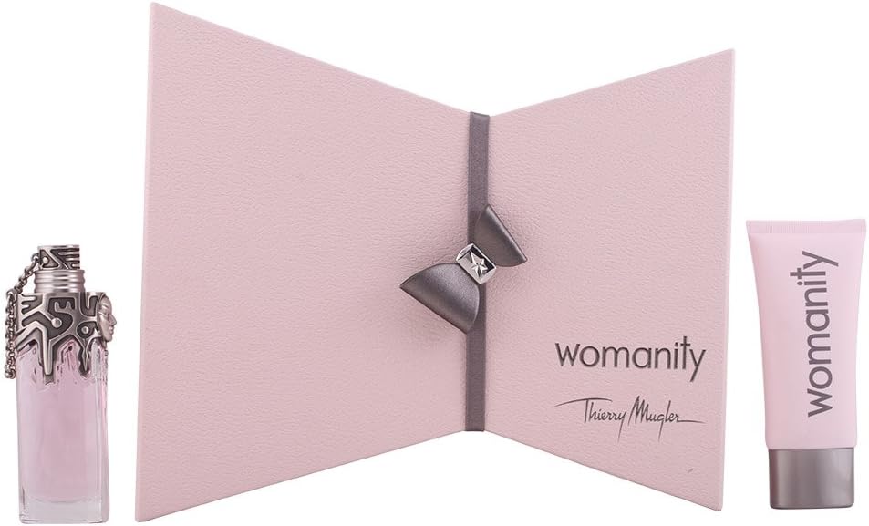 THIERRY MUGLER WOMANITY by Thierry Mugler Gift Set for WOMEN: EAU DE PARFUM REFILLABLE SPRAY 1.7 OZ & BODY MILK 3.3 OZ