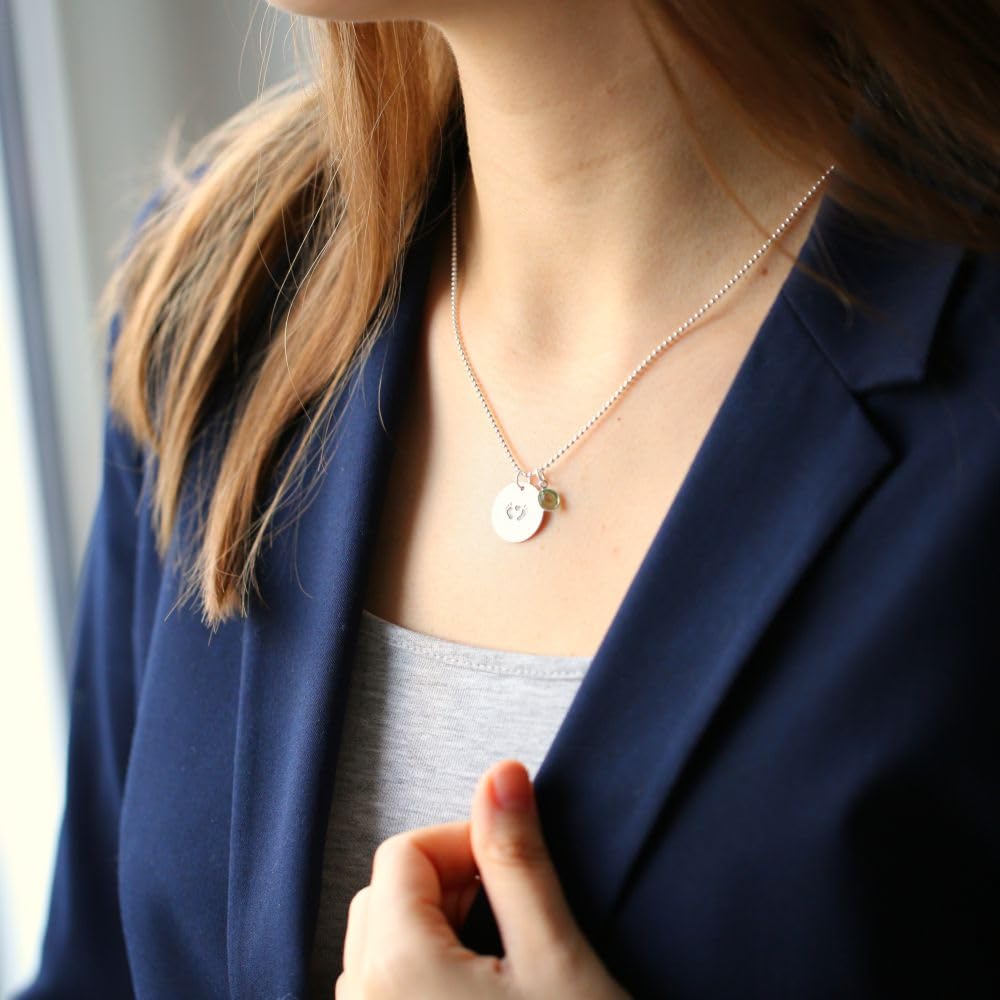 Namenskette zur Geburt 925 Silber Geschenk Schmuck zur Geburt Babyfüße Kette mit Namen Namensketten Mama Halskette Mütter Silberschmuck Gravur | HANDMADE IN GERMANY