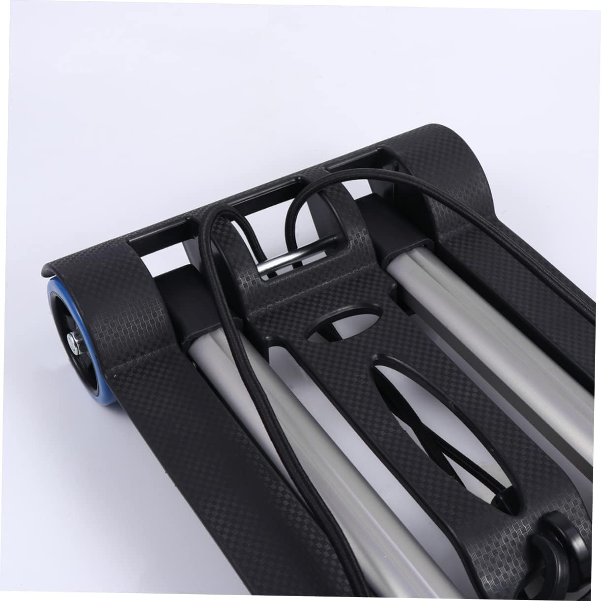 Aluminum Alloy Portable Folding Cart with Thickened Design Small Pull Rod Trolley for Shopping and Travel and Lightweight Random Wheel Color