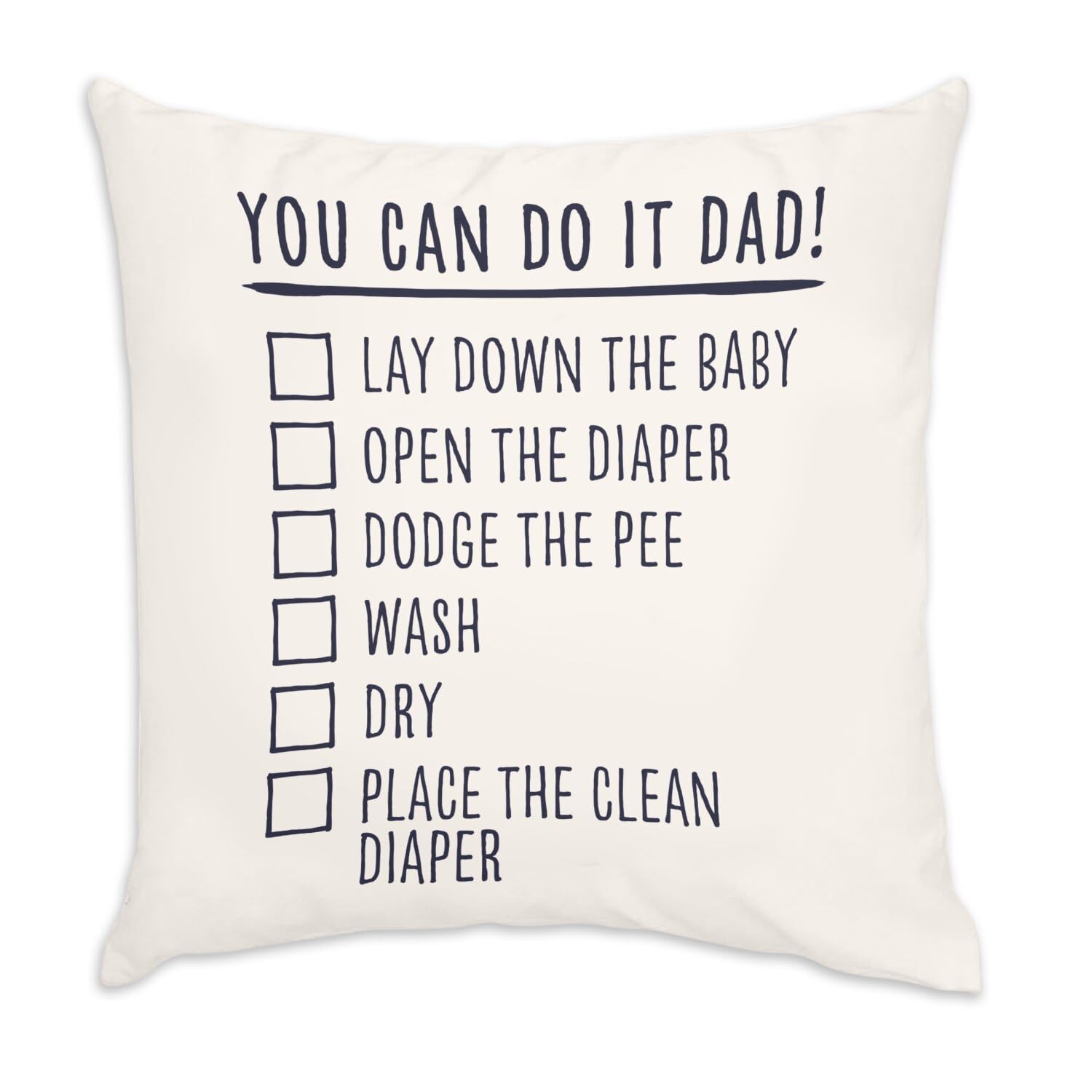 Coussin Velours Blanc You Can Do It Dad Idée Cadeau Naissance Papa