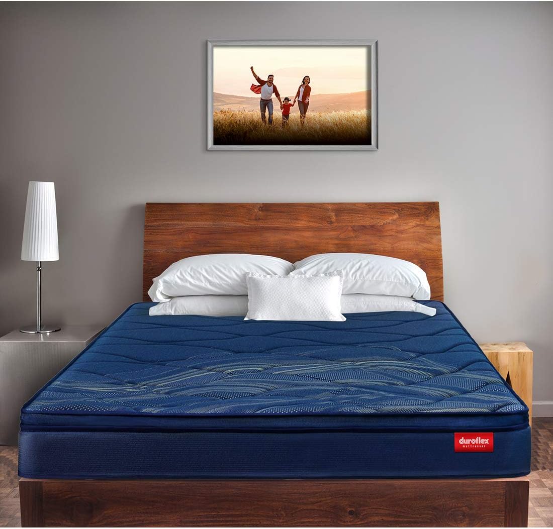 duroflex Riseup - Bonnel Spring 7 Inch Double Size Spring Mattress with Pillow Top