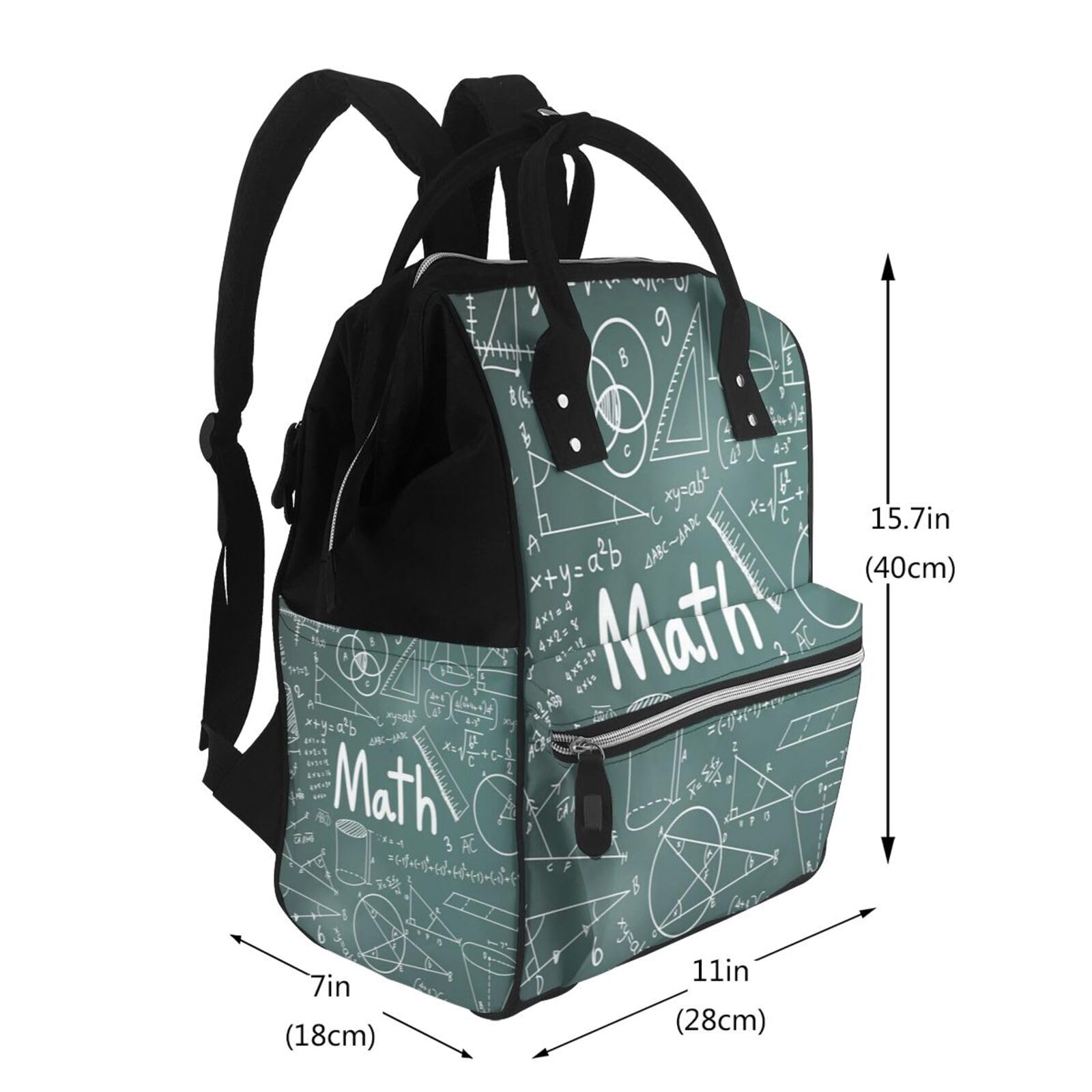 Zaino della mummia dei biscotti del chip, borsa del pannolino, zaino multifunzionale di viaggio di modo per la donna, Parola lezione di matematica, Etichettalia unica