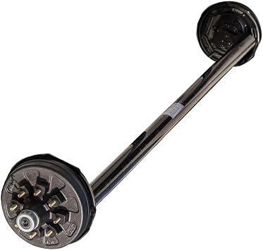 7k TK Trailer Axle - 7000 lb Electric Brake 8 Lug - 4" Drop, 85/00 Loose Spring Seats 1/2" Stud / 8x6.5 Bolt Pattern