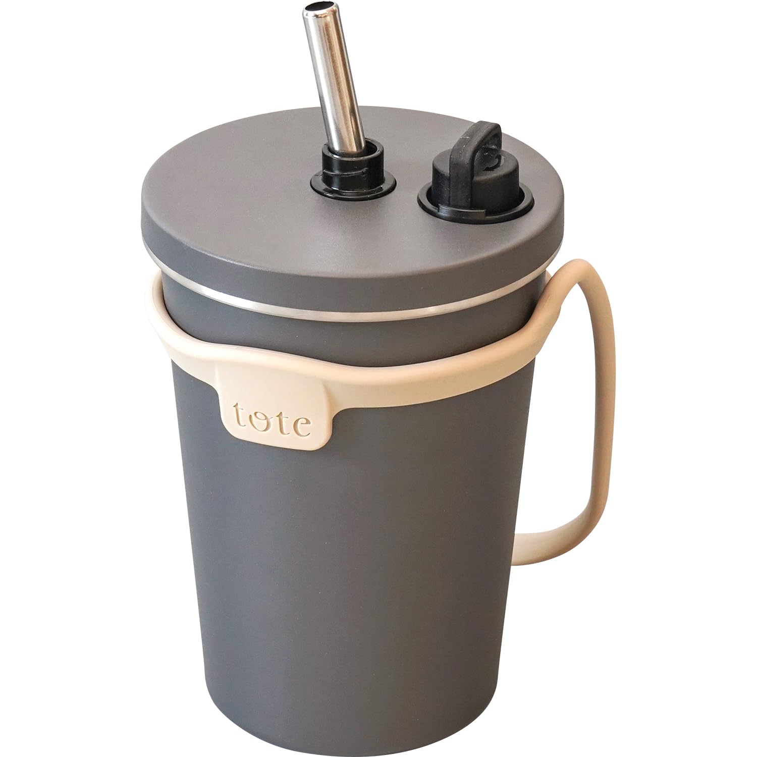Amazon｜和平フレイズ ストロー付 タンブラー 320ml チャコール 2WAY