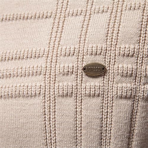 Mens Casual Sweater Crewneck Long Sleeve Pullover Knit Sweater with Ribbing Edge Basic Tops4