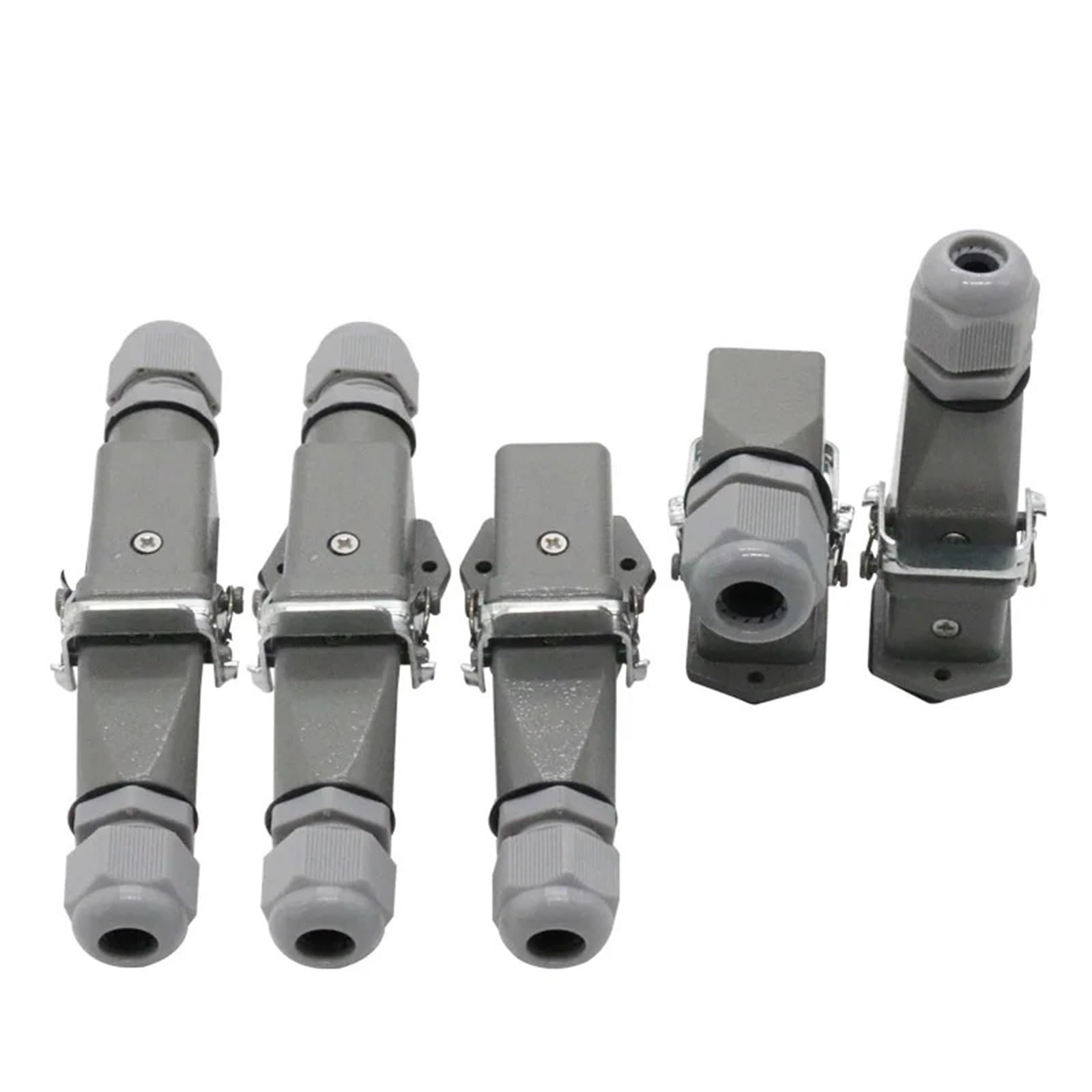 HDC-HA Rechteckiger Hochleistungsstecker, 10 A, 16 A, 4, 5, 6, 8-poliger Kern, wasserdichte Industriesteckdose(Pink)