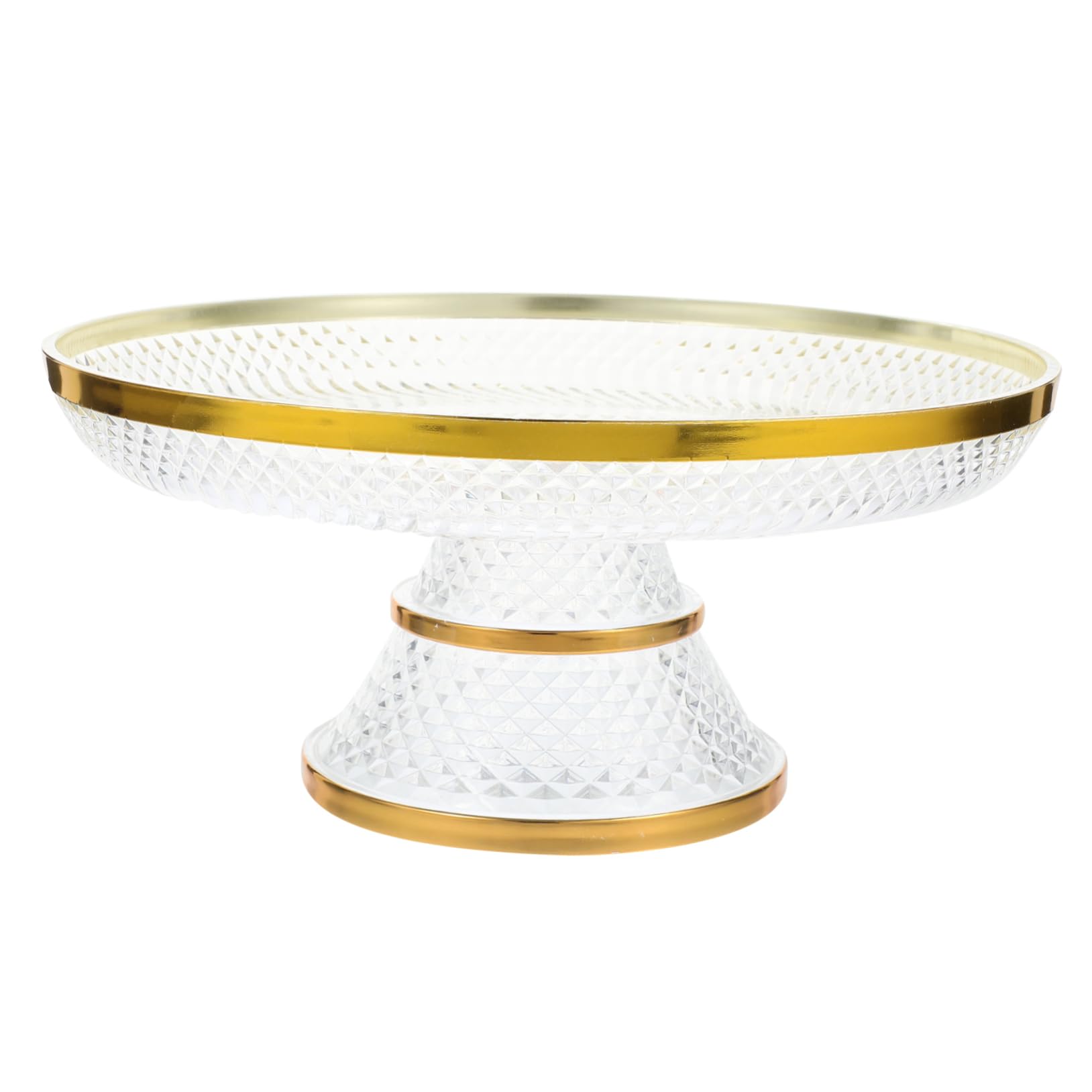 Présentoir à gâteaux diamanté doré en acrylique haute résistance