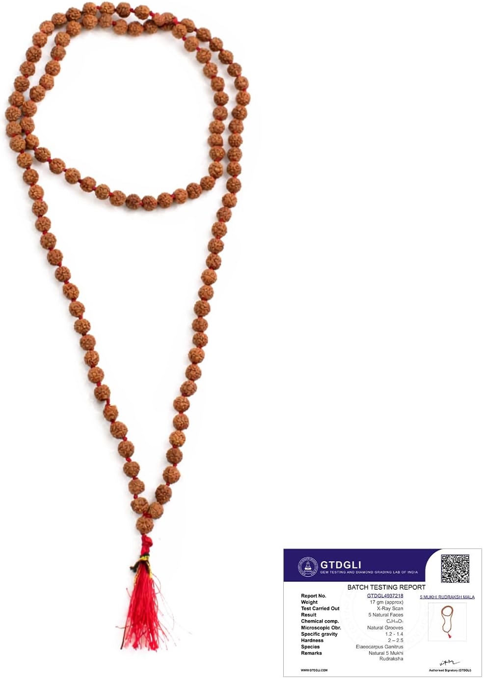 Astrotalk 5 Mukhi Rudraksha Mala 108+1 Beads | Certified 7mm Beads | Spiritual Protection, Focus & Positivity | Lord Kalagni Rudra Blessings | Rudraksha Mala Original for Men & Women
