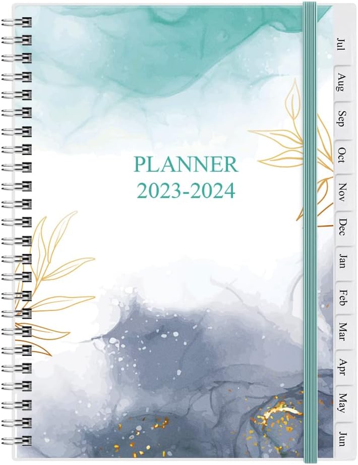 A5 Undated Planner for 2022-2023 Planner - Weekly & Monthly Organizer Notebook & Journal to Track Goals, Teal