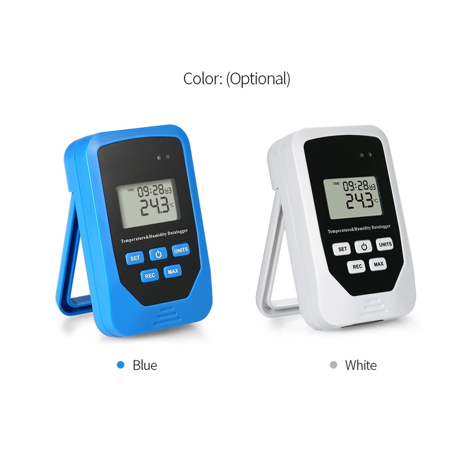 Cyfrowy, plastikowy rejestrator danych temperatury USB, wysoka dokładność, stopień ochrony IP65, wyświetlacz LCD, termometr rejestrujący C/F