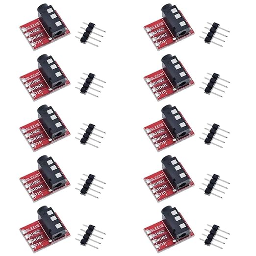 DAOKI 10 Pcs TRRS 3.5mm Audio Jack Breakout Board Headphone