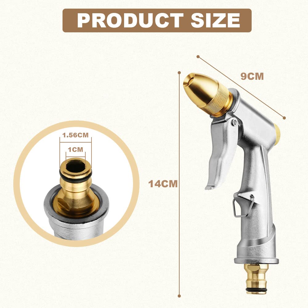 Pistolet D'Arrosage Métal OFFCUP Haute Pression - 4 Modes - Lavage Voiture Jardin Robuste