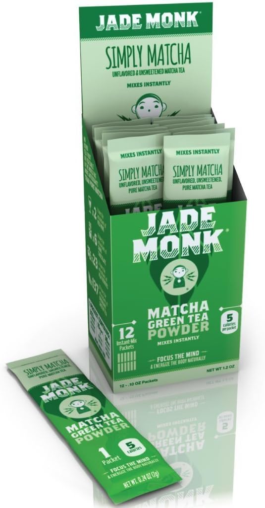 Matcha Green Tea Powder Packets – SIMPLY MATCHA 12 Pack, All Natural, Non GMO, Energy, Immunity, Brain Function, Mood and Metabolism
