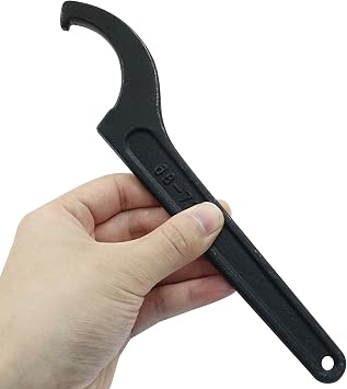 Murtenze C Hook Spanner Wrench, 68-72mm | Round Nut, Universal Coilover Spanner, Black, Adjustment Hook Wrench Tool, Carbon Steel