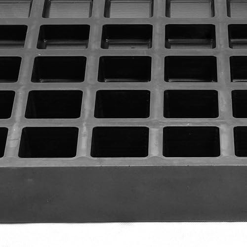 Miniatura 5 de ScinoTec Rampa de umbral de goma sólida de 1 pulgada de alto para puertas, silla de ruedas eléctrica, 1 paquete de 43.3 pulgadas x 8 pulgadas x 1