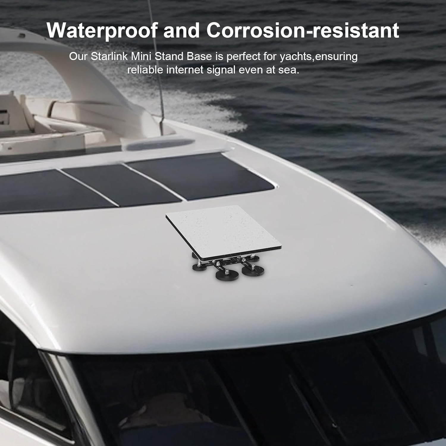 Starlink Mini Magnetic Mount for Roof, Car, and Boat - Compatible with Starlink Mini (V4) Dish - Adjustable Angle Adapter and Magnetic Base