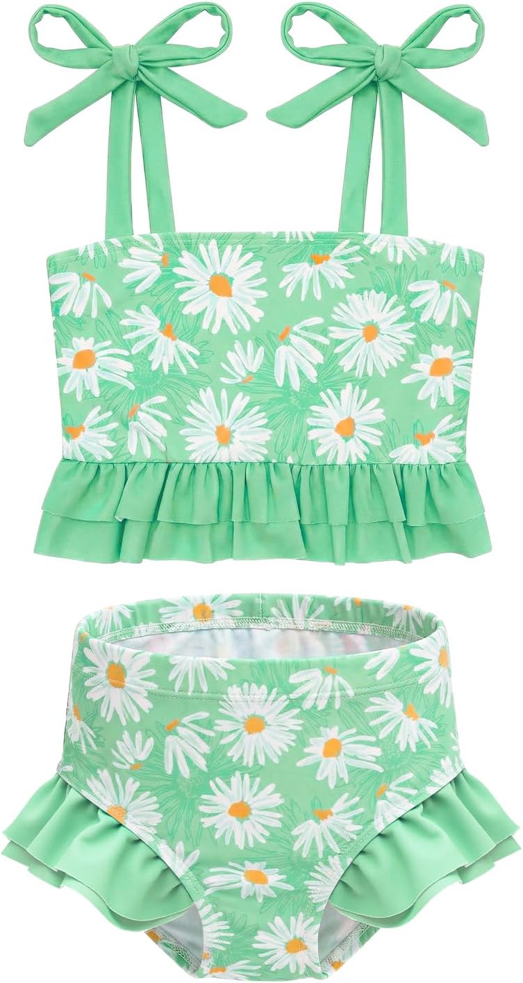 ALVA Baby Girls Swimsuit Two Piece Bikini Sets Toddler Ruffle Bathing Suit Beach Pool Swimming Lesson