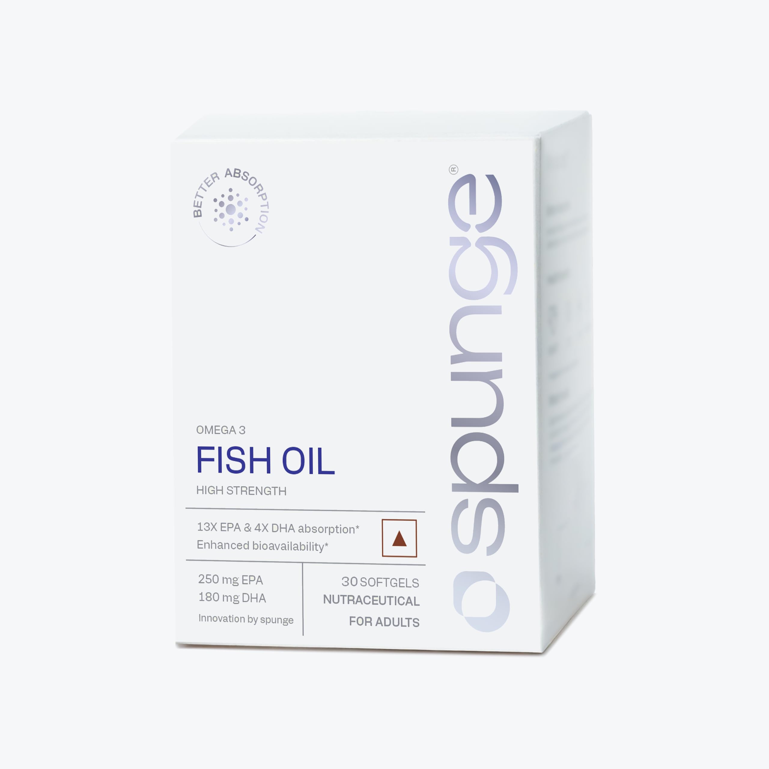 Spunge Omega 3 Fish Oil High Strength | 30 Softgels | High Strength EPA & DHA | 13X EPA & 4X DHA Absorption | Supports Heart, Brain & Joint Health | Daily Dietary Supplement — Amazon image 7