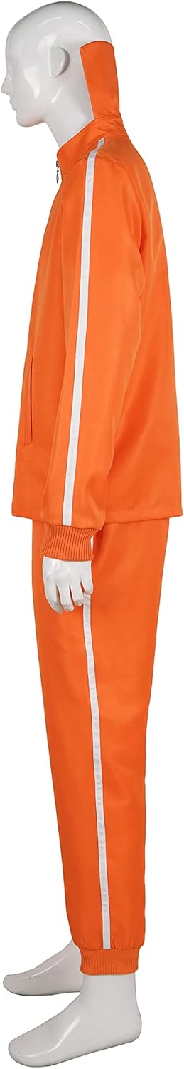 Men's adult sports suit 2-piece hoodie sportswear suit fashion sportswear suit with wig glasses - Image 5