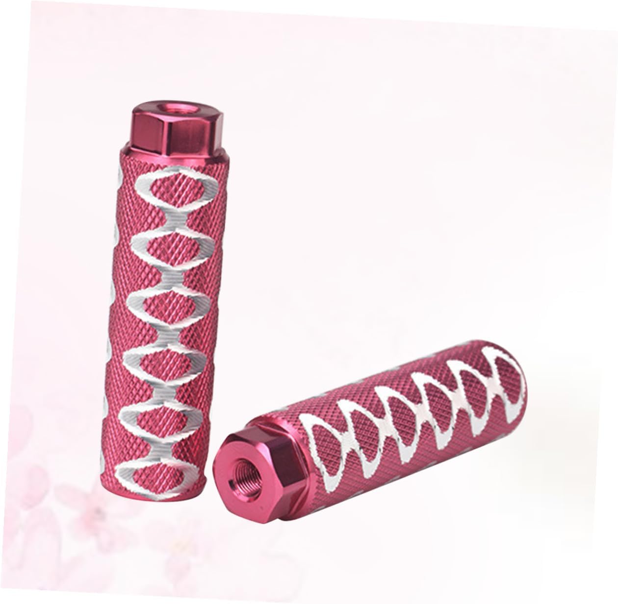 1 Pair Aluminum Alloy Bicycle Pedal Pegs Sturdy Cylinder Design for Mountain Bike Accessories Big Hole Red Footpegs for Adult Wear Resistant and Durable