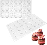 Vista 2 de Funshowcase Mini bandeja redonda del molde del silicón del disco por la cavidad 0.9x0.9x0.4inch 35 cavidades