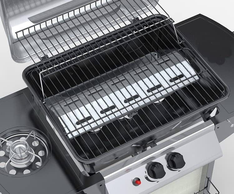 Barbecue/Griglia a Gas con Pietra Lavica con Ruote e Fornello Laterale - Mod. KALDERA GRILL (Cod. 5817) Barbecue/Griglia a Gas con Pietra Lavica con Ruote e Fornello Laterale - Mod. KALDERA GRILL (Cod. 5817)