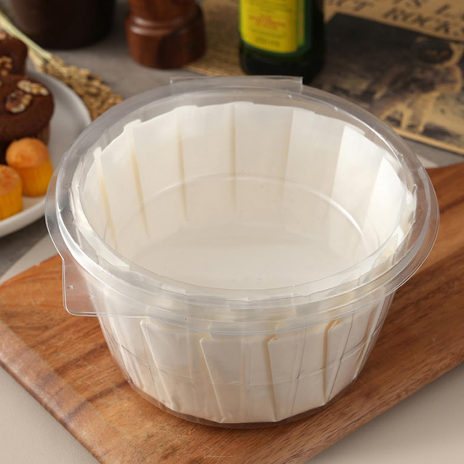 50pcs 4 Inch Basques Cake Paper Disposable Parchment Liners Muffin Wrappers Oil Paper for Cheesecake, Cupcake, Cake Pan, Oven, Air Fryer, Baking Tools - Image 4