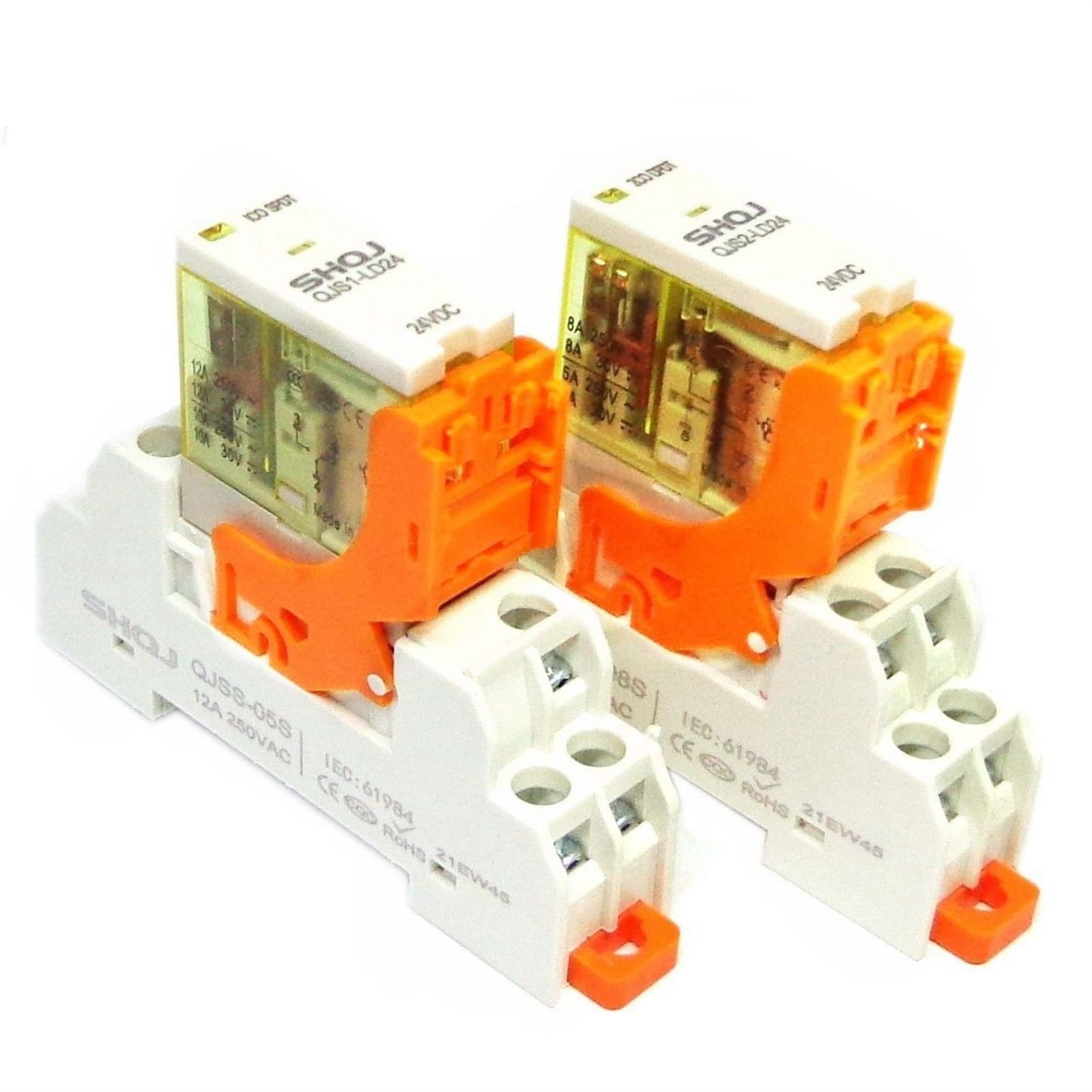 Relais intermédiaire 24VDC QJS1 lot de 10 relais de puissance 1CO 2CO SHQJ