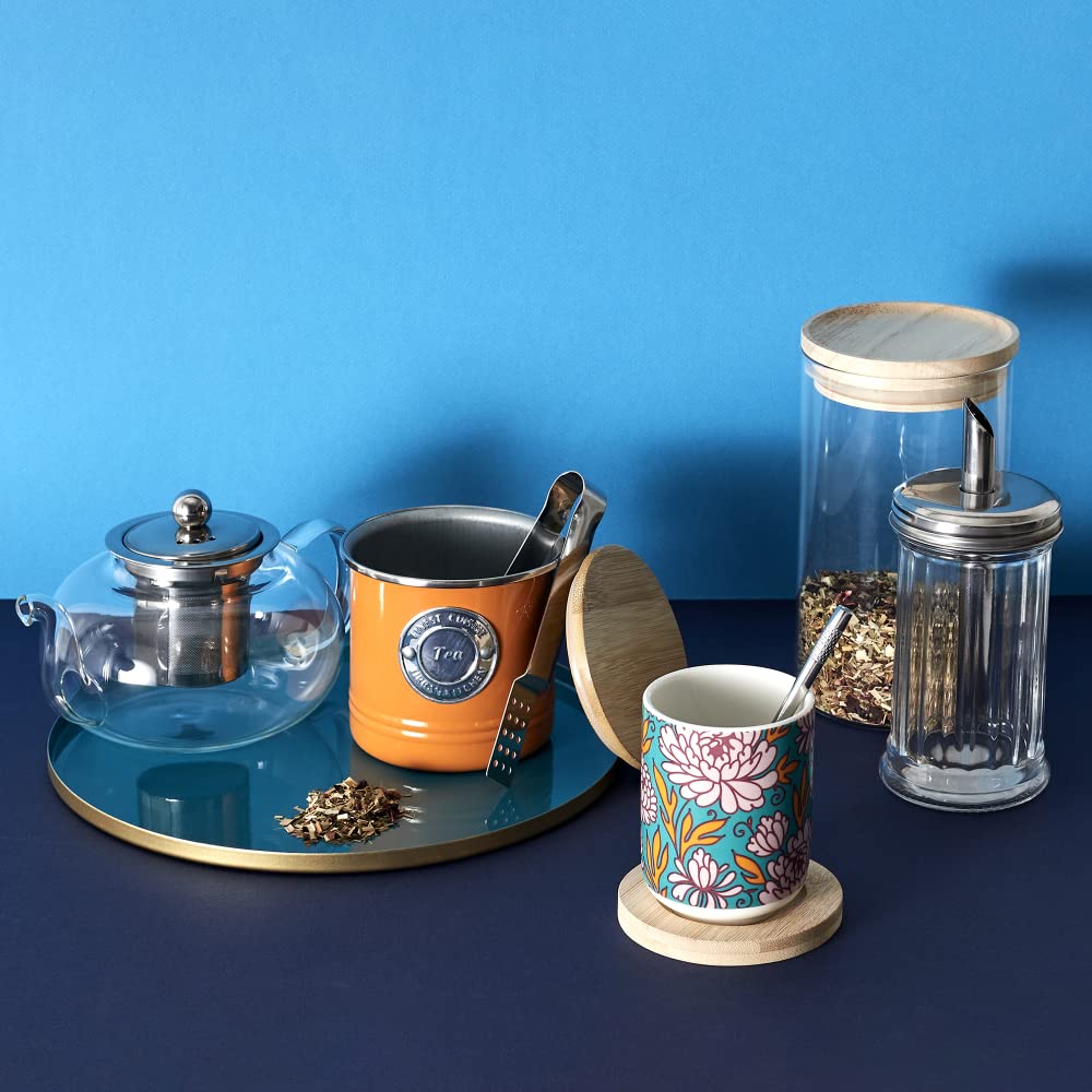 HOME DECO FACTORY - KA4549 Théière En Verre Avec Infuseur En Inox - Conçu Pour Café et Apéritifs - Design Élégant et Moderne - Dimensions 11 x 20 x 13.5 cm - Multicolore