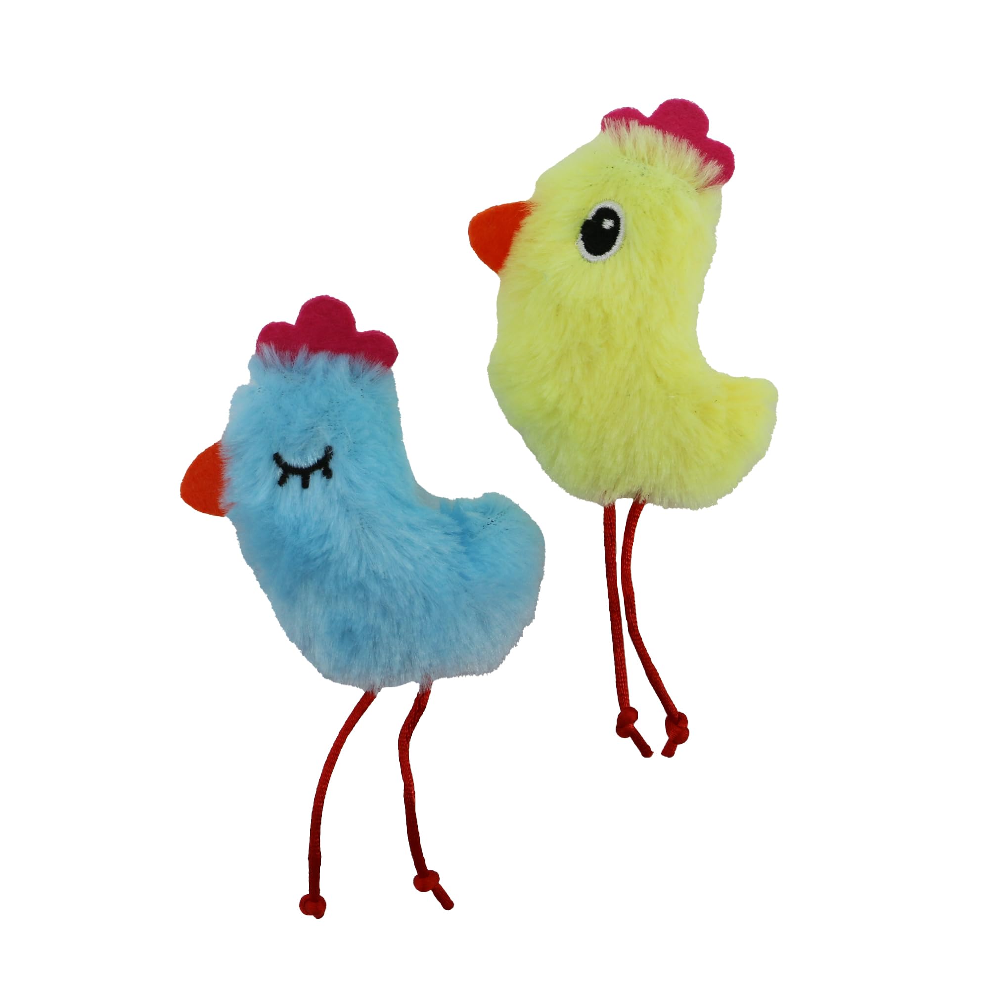 Ancol Fluffy Chicks Cat Toys Infused With Catnip Crinkle Soft Cat Kitten Toys (Pack of two)
