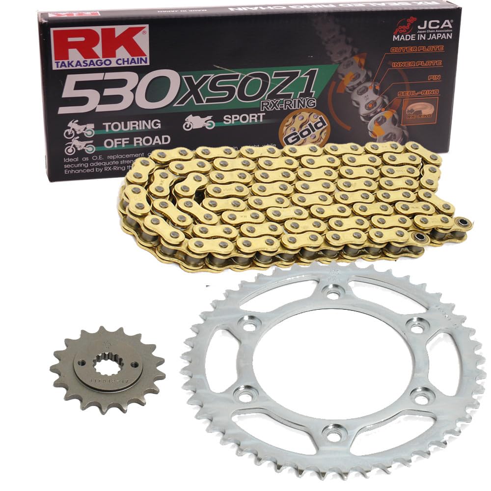 Juego de cadenas para Kawasaki ZXR 750 J 91-92, cadena RK GB 530