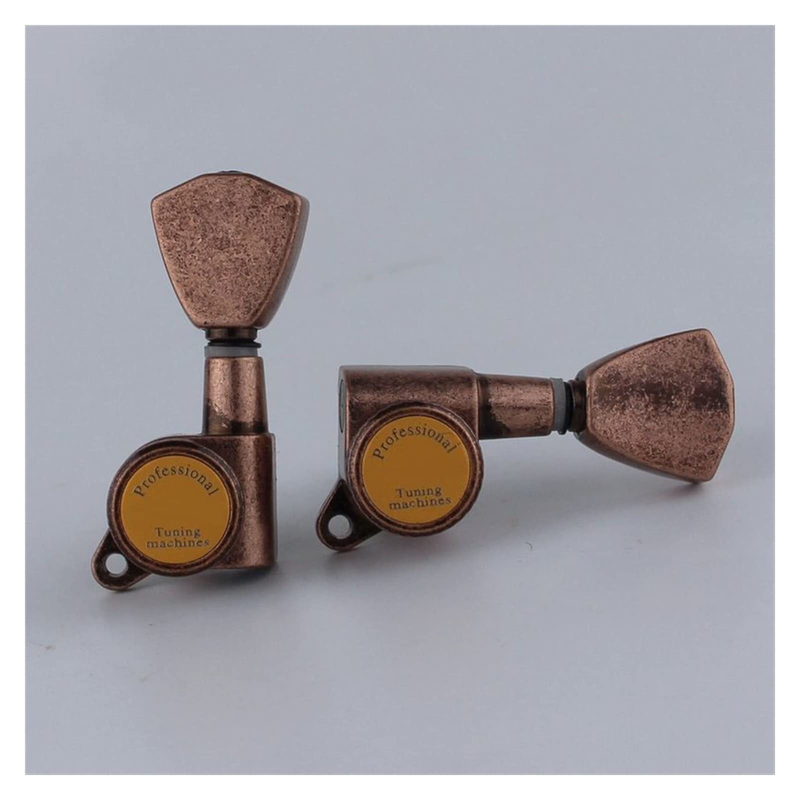 Stimmwirbel Gitarrensaiten 1 Set. 3R3L. Tuner Gitarre-Modelle Heckschloss String E-Gitarren-Maschinenköpfe Trapezium-Button Antike Bronze