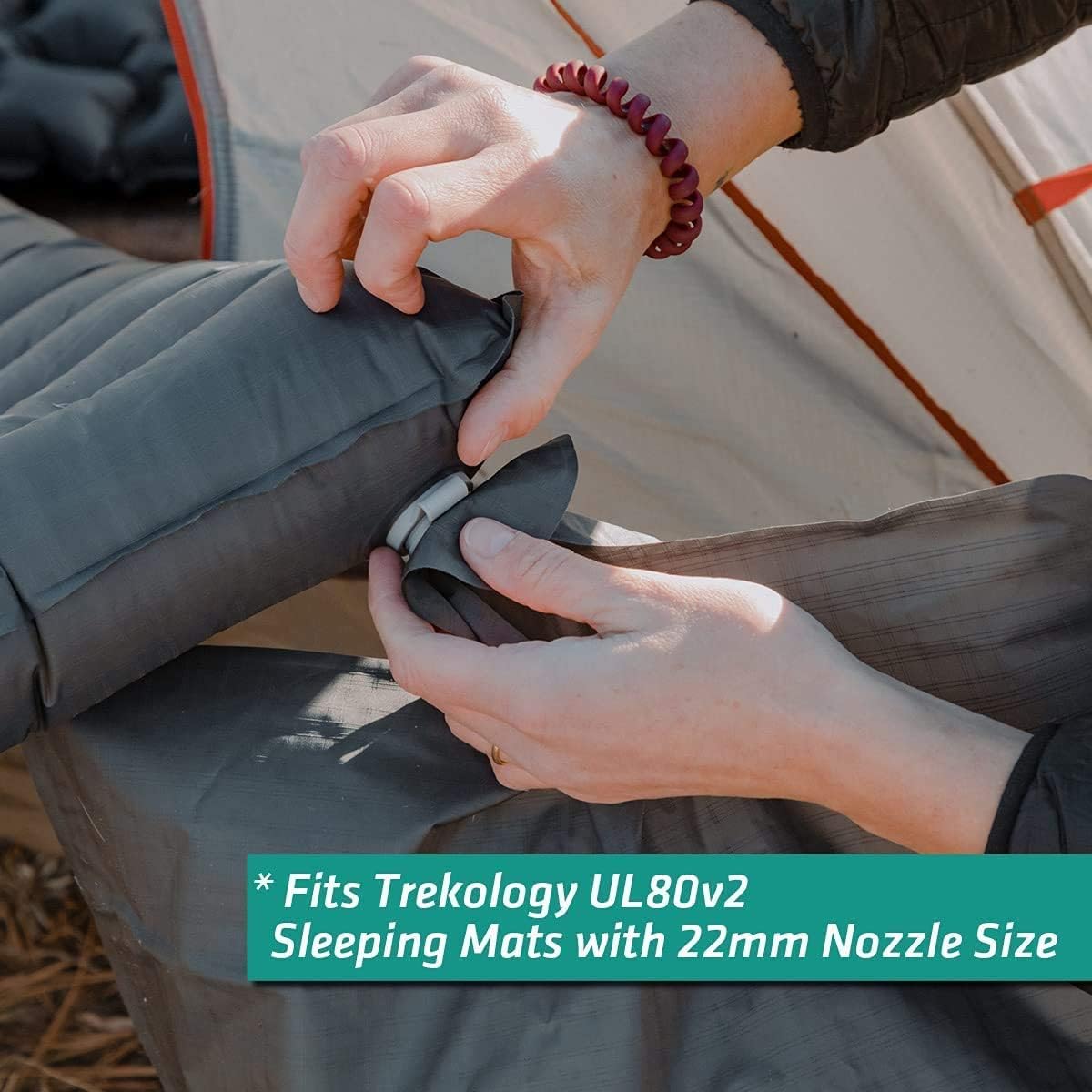 TREKOLOGY Bundle: ALUFT2.0(Black) & UL Sleeping Pad with Pump Sack-Compressible, Compact, Comfortable, Ergonomic Inflating Pillow, Inflatable Camping Mat for Travel, Camping, Hiking.