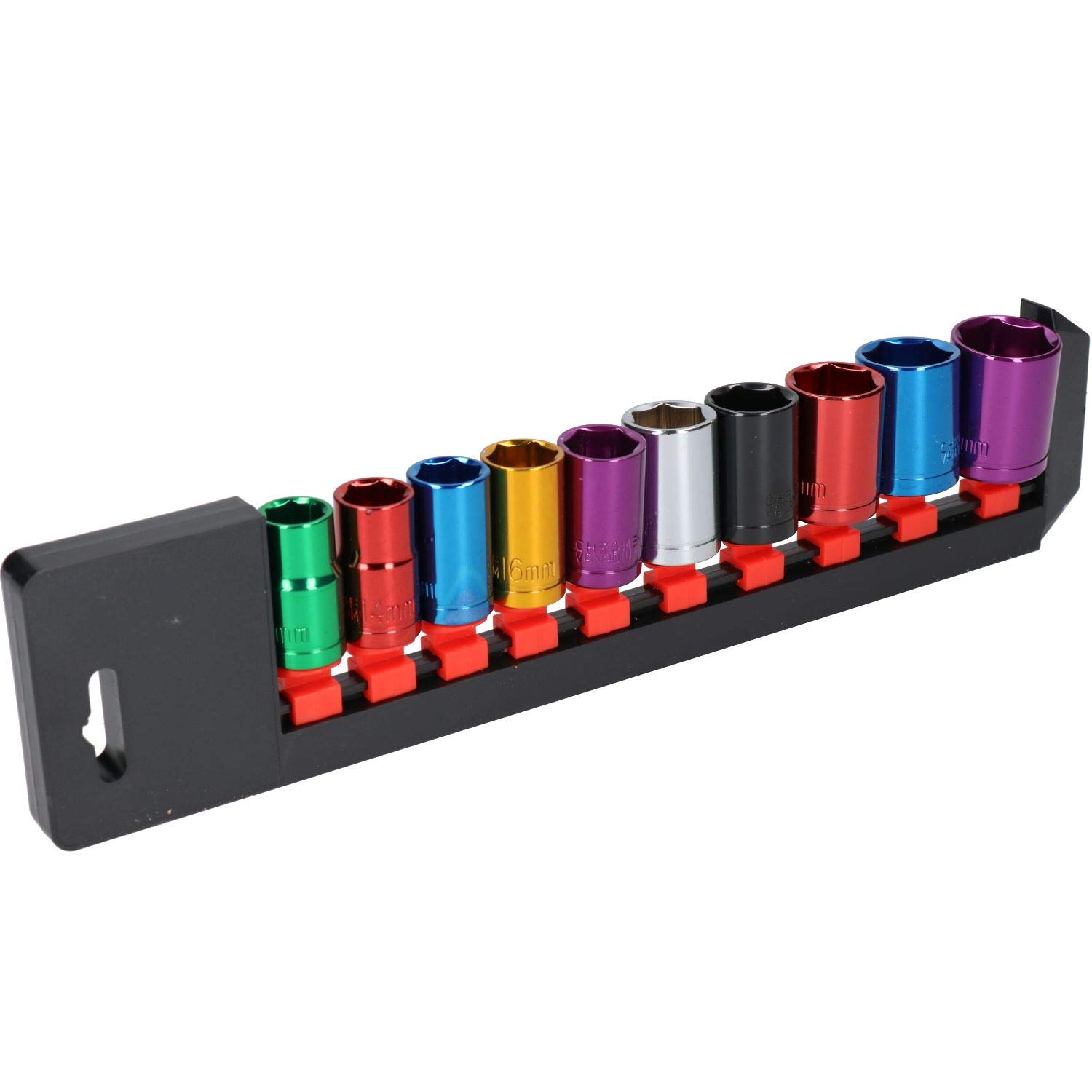 Douilles métriques 13-24 mm en acier robuste avec marquage couleur durable