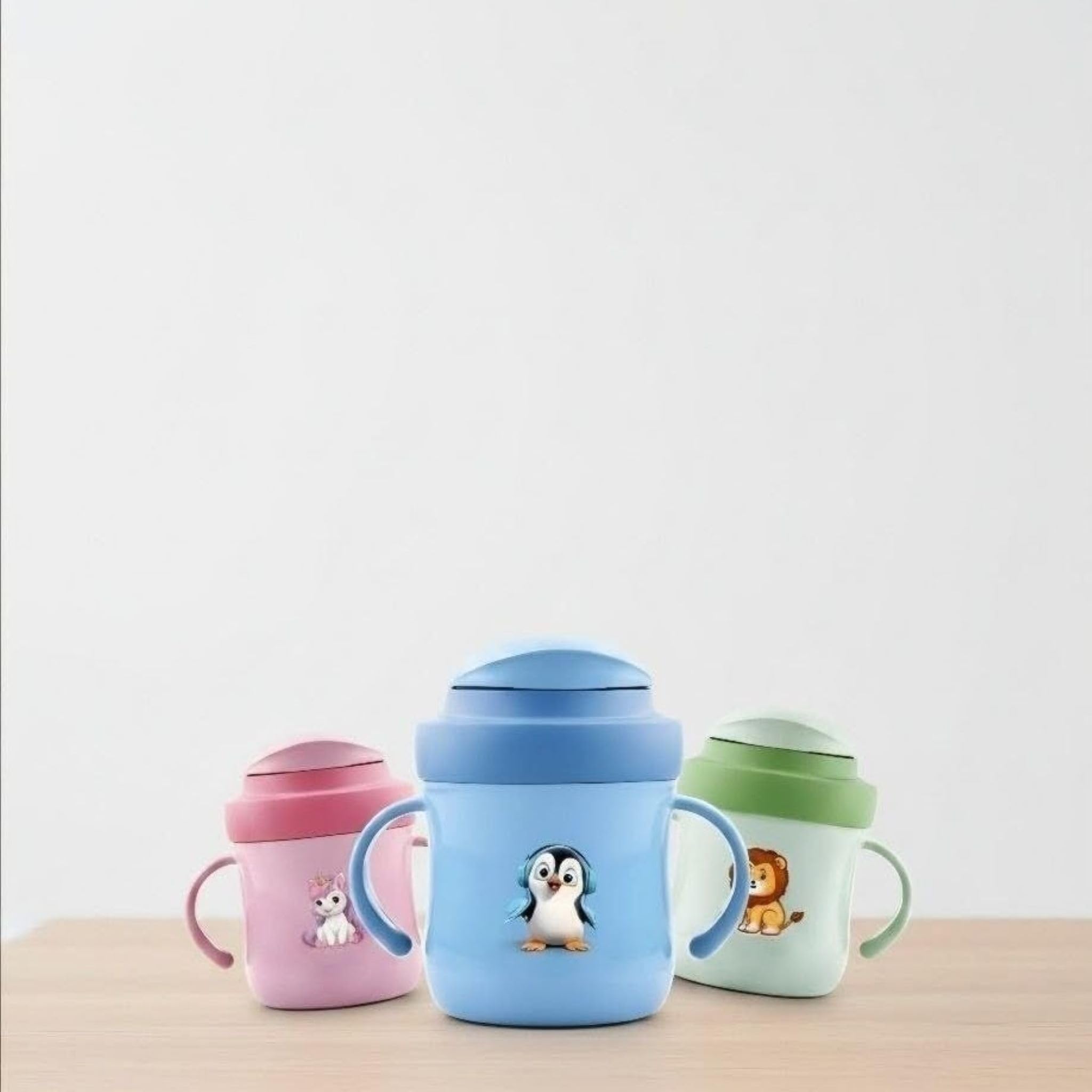 Cute Unicorn Kids Sipper Mug with Soft Straw, Leak-Resistant Toddler Training Cup for Water and Milk, Portable Pink Drinkware Tumbler for Children-image-48