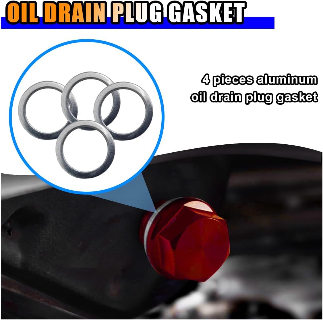 12Pcs Differential & Transfer Case Drain Plug Crush Washers Gaskets, Replacement OEM#9043024003, 1215710010, 90430A0003, Compatible with Most Vehicles