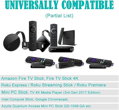 Miniatura 2 de 2 cables de alimentación USB compatibles con Fire TV Stick, Roku Streaming Stick 3500 3600 3800, Express Plus 3700 3710XB 3900R 3910XB 3920R 3930R,