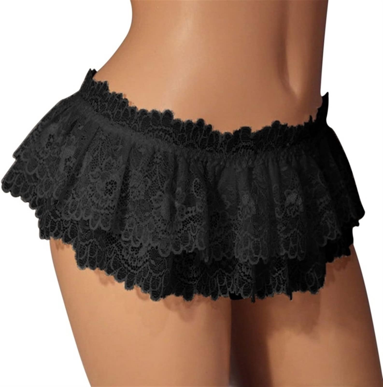 Sissy Lace Panties Men's Ruffled Panties Thongs Mini Skirt Thongs Gay Lingerie