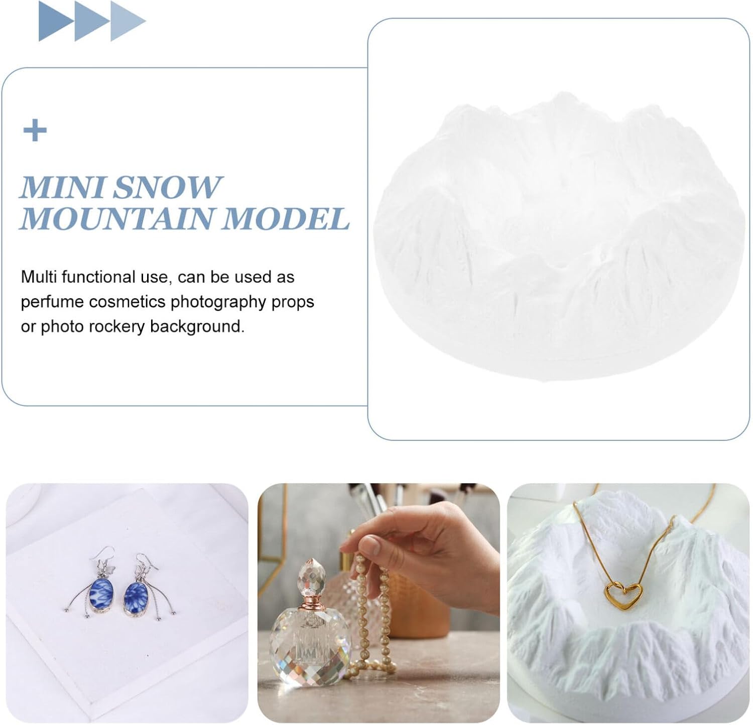 Cabilock Mini Snow Mountain Craft Gypsum Snow Mountain Decor for Home Photography Prop Unique Table Decoration for Nature-Themed Displays and