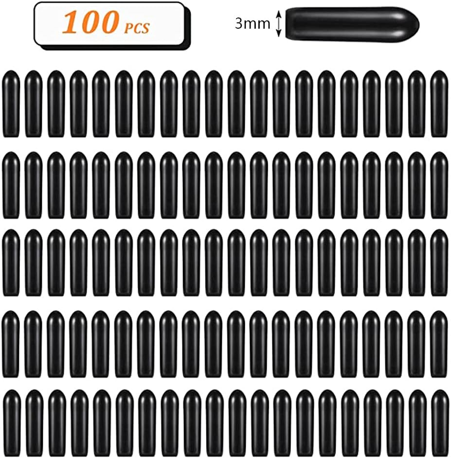hejhncii 100 Pieces Pet Prong Collar Covers Dog Pinch Training Collar Tips Comfort Rubber Tips to Protect Neck 4 Sizes Prong Collar Covers for Dogs image 5