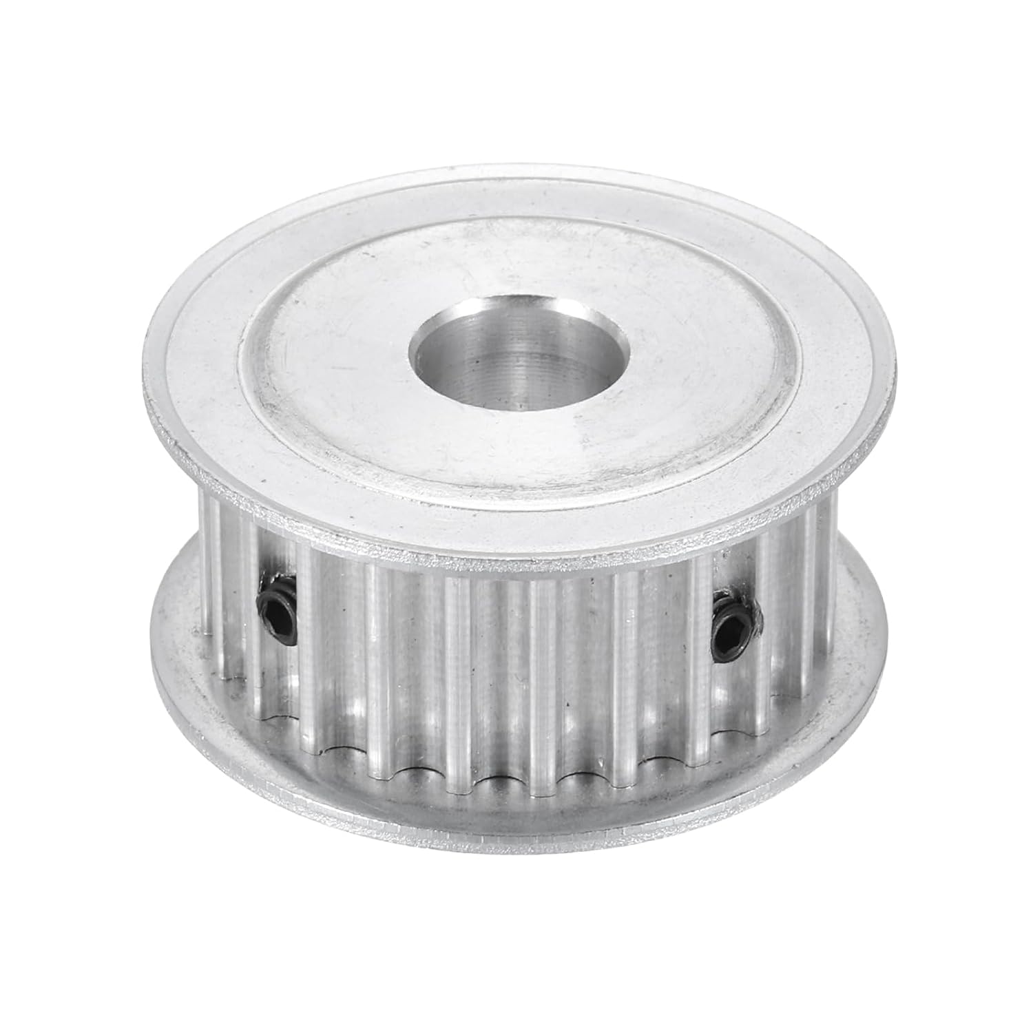 MECCANIXITY Timing Belt Pulley, 5M 24 Teeth 12mm 15/32" Bore Aluminum Alloy Synchronous Wheel Pulley Gears for 3D Printers CNC Machines Industry, Silver
