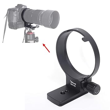iShoot Tripod Mount Ring, Lens Collar Support for Sigma 100-400mm f/5-6.3 DG OS HSM Contemporary Lens (Canon EF Nikon F Mount), Bottom is ARCA Quick Release Plate for ARCA-Swiss Fit Tripod Ball Head