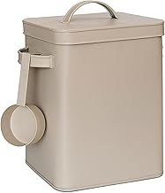 Relaxdays 6.5L Airtight Storage Canister with Jigger for Food and Coffee, Beige